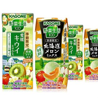 野菜生活100 愛媛キウイミックス 195ml / 北海道メロンミックス 195ml