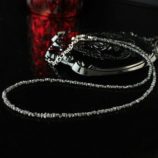 GE 【鑑別書付】天然ブラックダイヤモンド15ctネックレスを税込・送料  