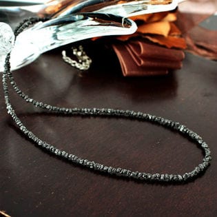 GE 【鑑別書付】天然ブラックダイヤモンド15ctネックレスを税込・送料  