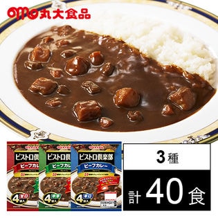 丸大食品 ビストロ倶楽部ビーフカレー 3種 計40食