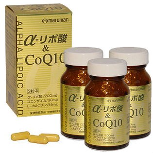 【3本セット】 maruman α-リポ酸＆CoQ10 90粒 (※箱擦れ有り)