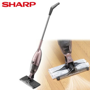 SHARP(シャープ)/「吸う」と「拭く」が一つになった コードレス拭き掃除機(ピンク)/EC-FW18-P 