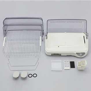 タイガー 食器乾燥器 サラピッカ AG抗菌加工フィルター 高温約100℃熱風乾燥 6人用 DHG-T400W ホワイト 食器乾燥抗菌加工フィルター 高温熱風乾燥  | タイガー魔法瓶