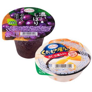 ゼリー2種セット(くだもの屋さん 杏仁豆腐みかん／濃いしぼり ぶどう)
