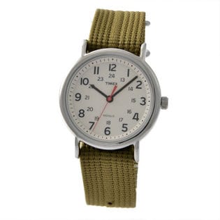 【TIMEX】メンズ腕時計 / T2N651 / 文字盤：アイボリー/ベルト：カーキ / H約38mm×W約38mm×D約9mm