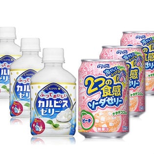 ふっておいしい「カルピスゼリー」PET280g／2つの食感ソーダゼリー ピーチ