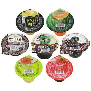 ゼリー7種セット(コロンビア[カフェオレゼリー/コーヒーゼリー]/フルティシエちょっと贅沢[北海道メロン/ りんご/いちご]/エスプレッソコーヒーゼリー/和歌山県産八朔)