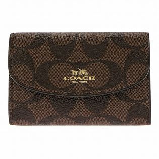 COACH】キーケース / CO-F52852-IMAA8-1 / ブラウン/ブラックを税込