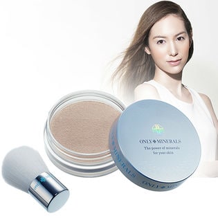 【オークル】オンリーミネラル(ONLY MINERALS) 薬用美白ファンデーション2個+ミニブラシセット