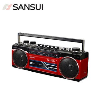 DOSHISHA(ドウシシャ)/SANSUI Bluetooth・MP3・ワイドFM対応 ラジオカセットレコーダー(レッド)/SCR-B2(RD)