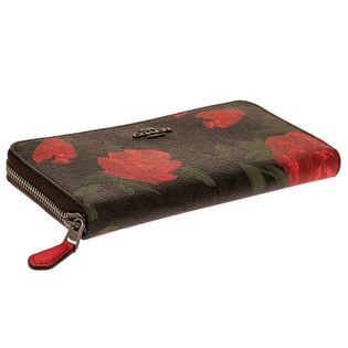 COACH 長財布モノグラム赤