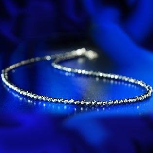 WPS 【1秒間に1兆回の振動】テラヘルツ鉱石ストレートネックレス ミラーカット Lサイズ