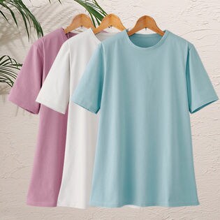 強撚綿100％Tシャツ3色組［同サイズ］ LL（a1579304） x1Fa9