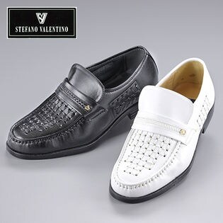 ＜ステファノバレンチノ＞軽量メッシュ使いゆったりシューズ 黒 26.5cm（6833416）