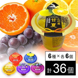 ゼリー6種セット(フルティシエ [九州産甘夏/佐賀県産マイヤーレモン/バレンシアオレンジ/宮崎県産日向夏/北海道余市郡 ベリーベリーファーム上田 ブルーベリー/北海道美瑛産ハスカップ])