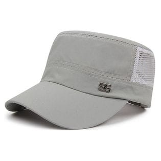 【ライトグレー】速乾性・通気性抜群！ メッシュ ワークキャップ 男女兼用 サイズ調整可