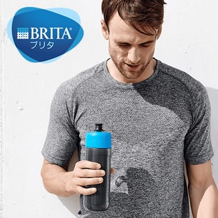 BRITA(ブリタ)/フィル&ゴー アクティブ (カートリッジ2個付) 浄水フィルター付きボトル(600ml)/ブルー ※正規品