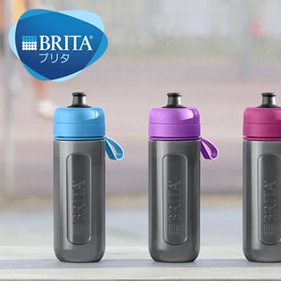 BRITA(ブリタ)/フィル&ゴー アクティブ (カートリッジ2個付) 浄水フィルター付きボトル(600ml)/パープル ※正規品