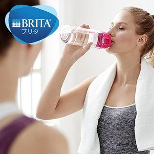 BRITA(ブリタ)/フィル&ゴー (カートリッジ2個付) 浄水フィルター付きボトル(600ml)/ピンク ※正規品