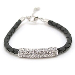 グレー/Mサイズ】SWAROVSKI(スワロフスキー) ストーン ブレスレット 