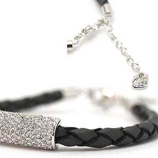 グレー/Mサイズ】SWAROVSKI(スワロフスキー) ストーン ブレスレット 