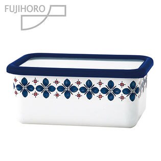 富士ホーロー(FUJIHORO)/[深型/Mサイズ]クッカ 琺瑯 角容器(ネイビー)/CU-DM・N