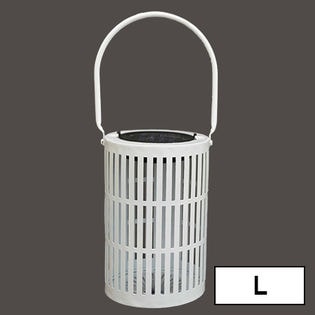 [ホワイト/L]太陽光発電/ソーラーライトスチール/JYG-009