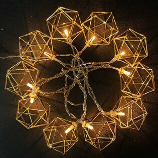 [10球/ポリゴン]専用アダプタ付き 屋外LED電池式ライト/LPB-PO10C