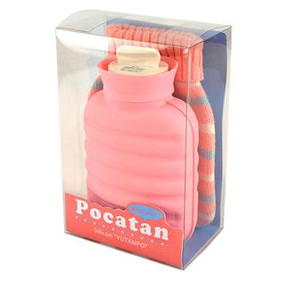 [ピンク]シリコン湯たんぽ Pocatan(ポカタン)/電子レンジOK！