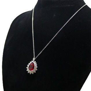 Swarovski/スワロフスキー ネックレス(シルバー/クリア・レッド Swarovski/スワロフスキー ネックレス(シルバー/クリア・レッド