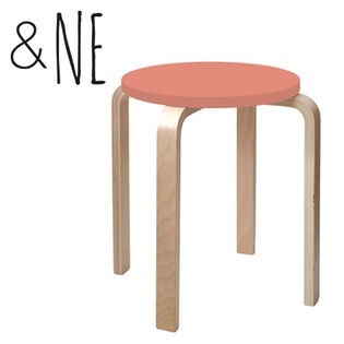 [ピンク]＆NE/ラウンドスツール 丸椅子/NEK-059-PK