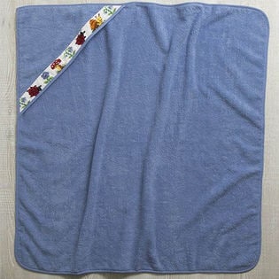 ★未使用品★フェイラー FEILER おくるみ タオル ブルー ブルー/てんとう虫]FEILER(フェイラー)フード付き 80×80cmベビーバス