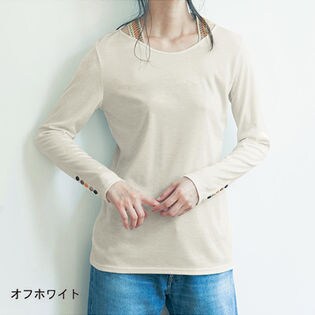 【ベルメゾン】鍵編みストラップ使いカットソープルオーバー x1Fa9 / D47279 / オフホワイト / 4L