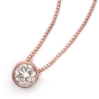 [0.15ct/K18ピンクゴールド]ダイヤモンドネックレス/DFRP015PGB
