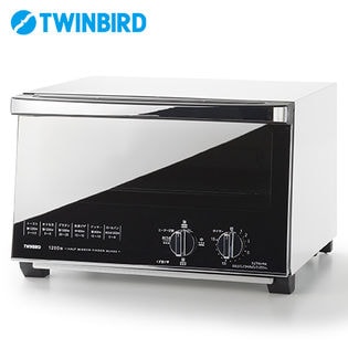 ツインバード(TWINBIRD)/ミラーガラスオーブントースター (ホワイト)/TS-4047W