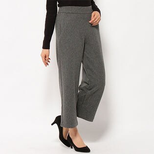 【ベルメゾン】裏マイクロベロアセミワイドパンツ x1Fa9 / D45892 / チャコール / 6L 60