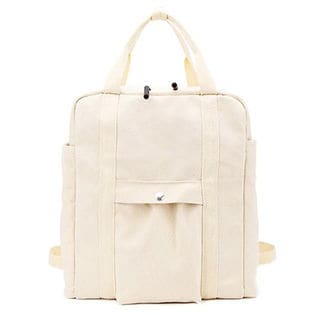 ホワイト]キャンバス 2WAYリュック 大容量を税込・送料込でお試し 