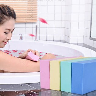 [3個セット]垢すりスポンジ※カラーランダム お湯で濡らしたスポンジを優しく擦らせるだけ！