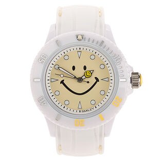 【クリーム】SMILEY(スマイリー) 腕時計 シリコンベルトシリーズ/WC-HBSIL-CR
