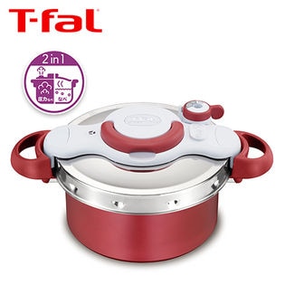 T-fal(ティファール)/クリプソ ミニット デュオ(レッド) IH対応(4.2L/2~4人用) 圧力鍋/P4604236