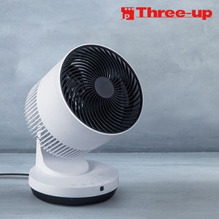 Three-up(スリーアップ)/衣類乾燥機能付 3Dサーキュレーター「ヒート&クール」(ホワイト)/HC-T1906WH