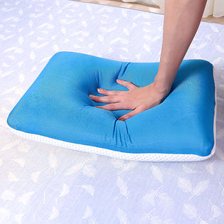 接触冷感 リバーシブル低反発枕 (約35×50cm)