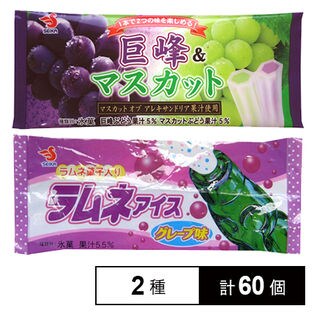 【各30個】ラムネアイスグレープ／Wアイス巨峰＆マスカット