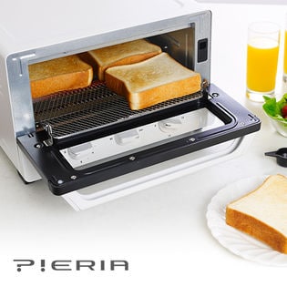 PIERIA/スチームBIGオーブントースター (4枚焼き/スチームタイマー機能付/温度調節機能付) ホワイト/OTS-132WH