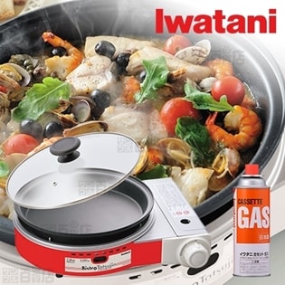 [レッド]Iwatani(イワタニ)/ビストロの達人II(CB-GP-W-R)+カセットガス1本