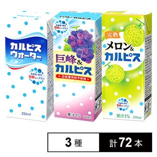 カルピス3種(カルピスウォーター/完熟メロン&カルピス/巨峰&カルピス)