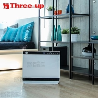 Three-up(スリーアップ)/人感・室温センサー/送風/エコモード機能付 パネルセラミックヒーター (ホワイト)/CHT-1936(SC)WH