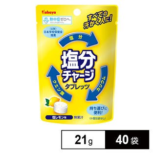 [40袋 × 21g] 塩分チャージタブレッツ ポータブル 塩レモン味