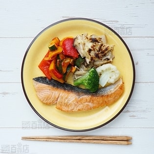 白身魚と麻婆茄子の中華プレート3個/バター香るサーモンのムニエル1個  