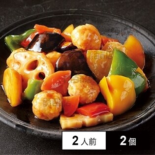 【冷凍】ミールキット 2人前×2個 つくねと彩野菜の黒酢炒め 双日食料 肉一番